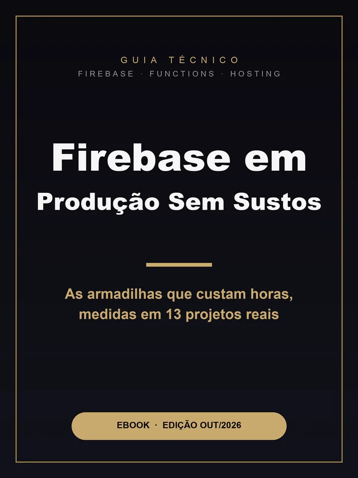 Capa do ebook: Firebase em Produção Sem Sustos